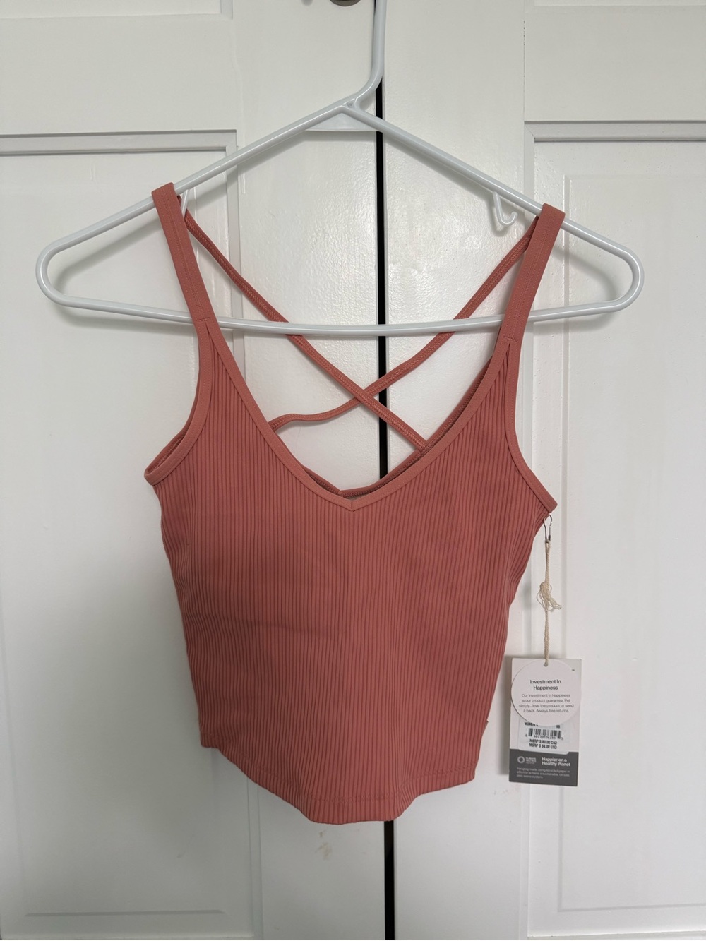 Vuori Blush Crop Top- New with Tags
